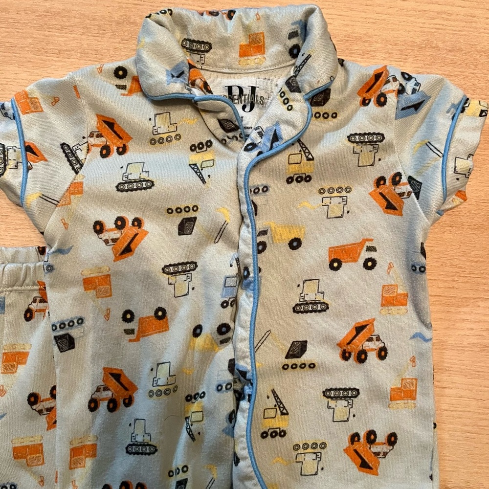 The Children's Place Construction Pajama Set - Blue and Orange - Picture 4 of 5